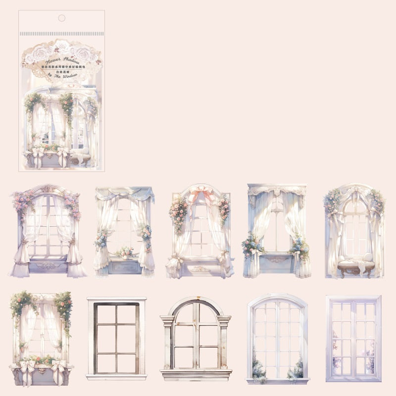 60 Window Blossom Sticker Pack 105x165mm for Journal Scrapbook