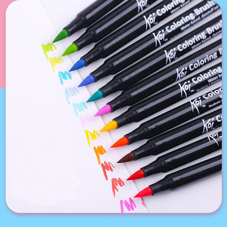 SAKURA Koi Colouring Brush Pen Set 48 Color Pens