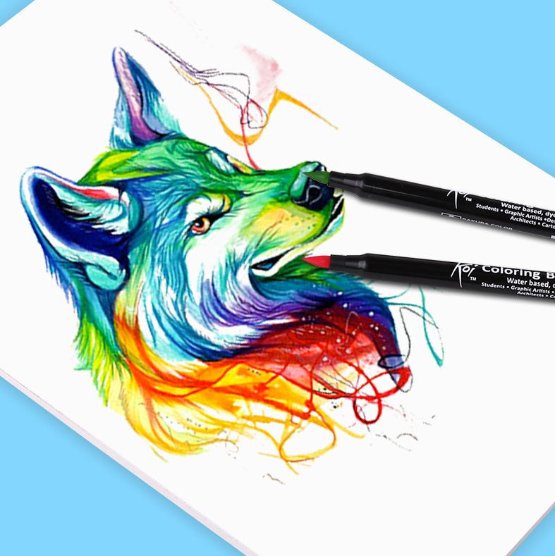 SAKURA Koi Colouring Brush Pen Set 24 Color Pens
