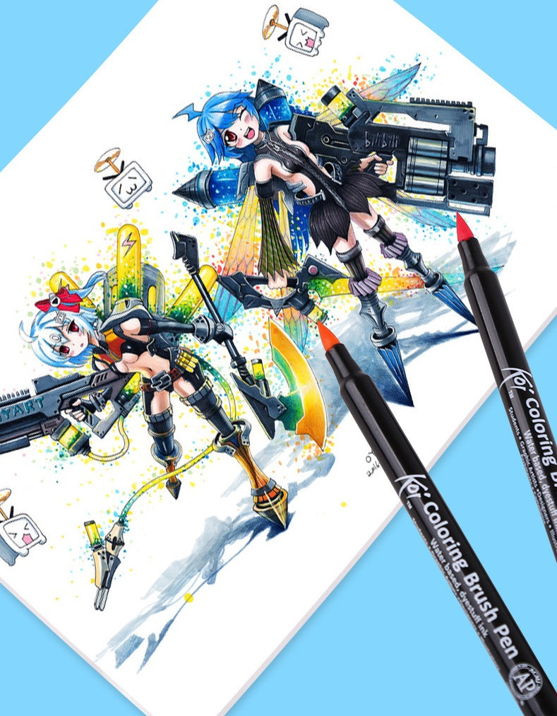 SAKURA Koi Colouring Brush Pen Set 24 Color Pens