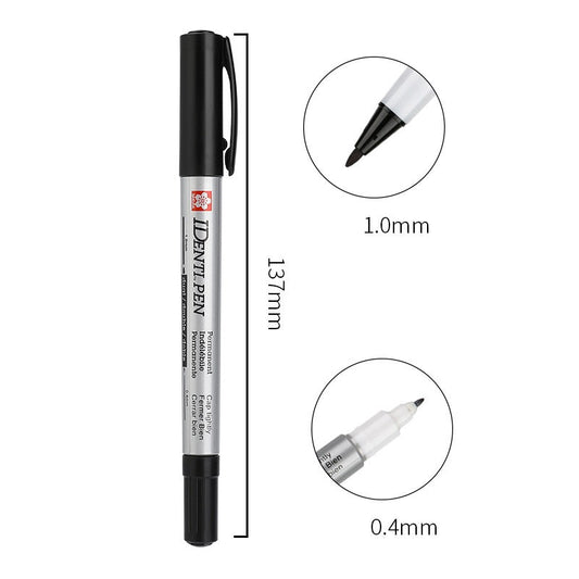 Sakura Identi-Pen Dual Tip Permanent Marker,3 Pack Black