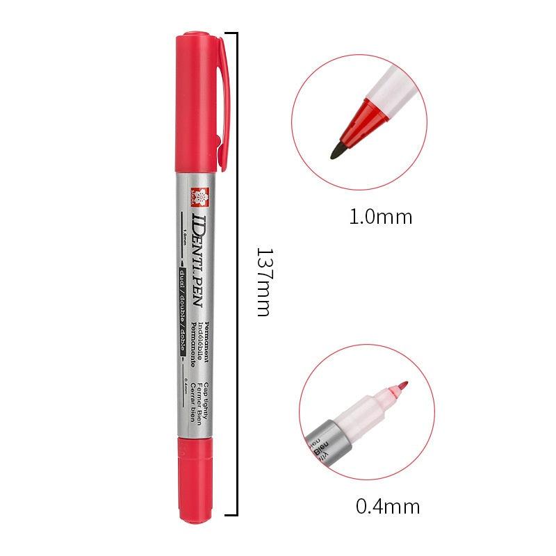 Sakura Identi-Pen Dual Tip Permanent Marker,3 Pack Red