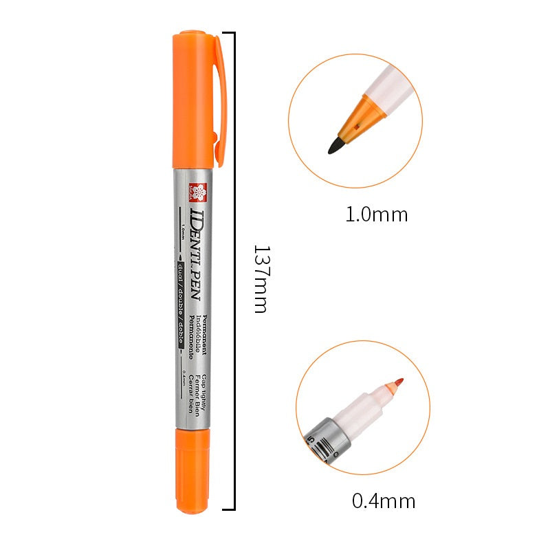 Sakura Identi-Pen Dual Tip Permanent Marker,3 Pack Orange