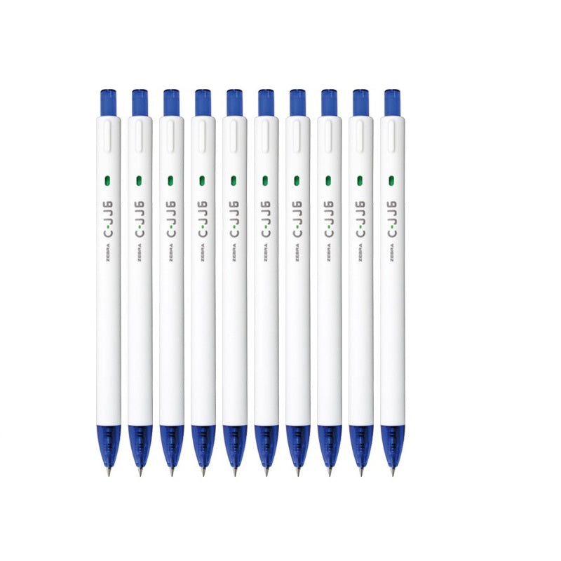 Zebra C-JJ6 Click Gel Pen Set - 0.5mm Black/Red/Blue Ink (10-Pack) - TTpen