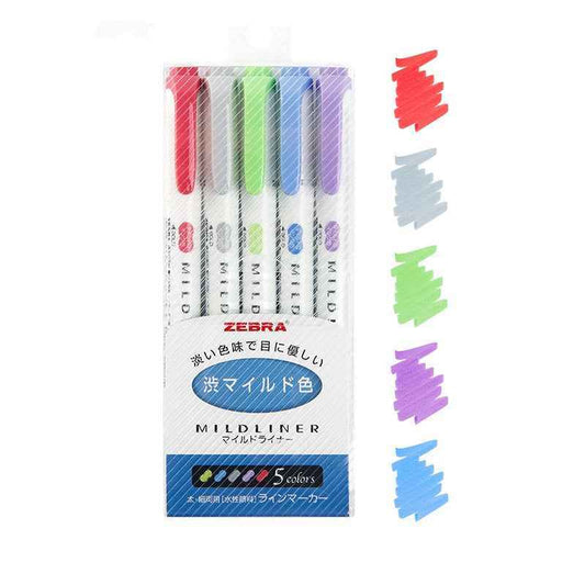 Zebra Mildliner Dual-Tip Highlighter Marker Pens Set,25 Colors