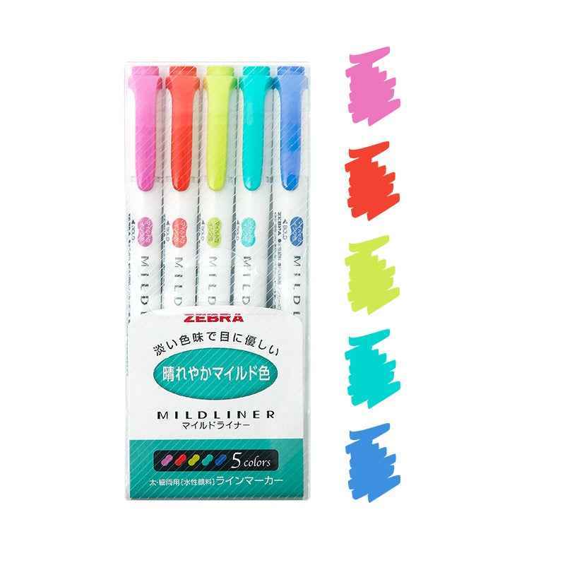 Zebra Mildliner Dual-Tip Highlighter Marker Pens Set,25 Colors