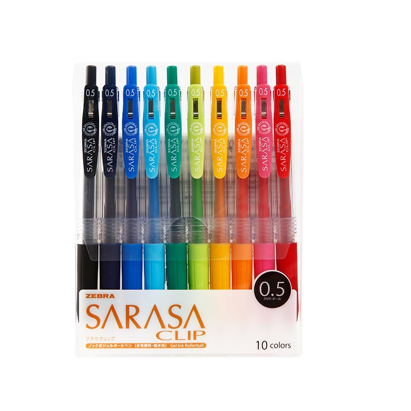 Zebra Sarasa Clip Gel Ink Pen 5/10/20 Colors Set 0.5mm