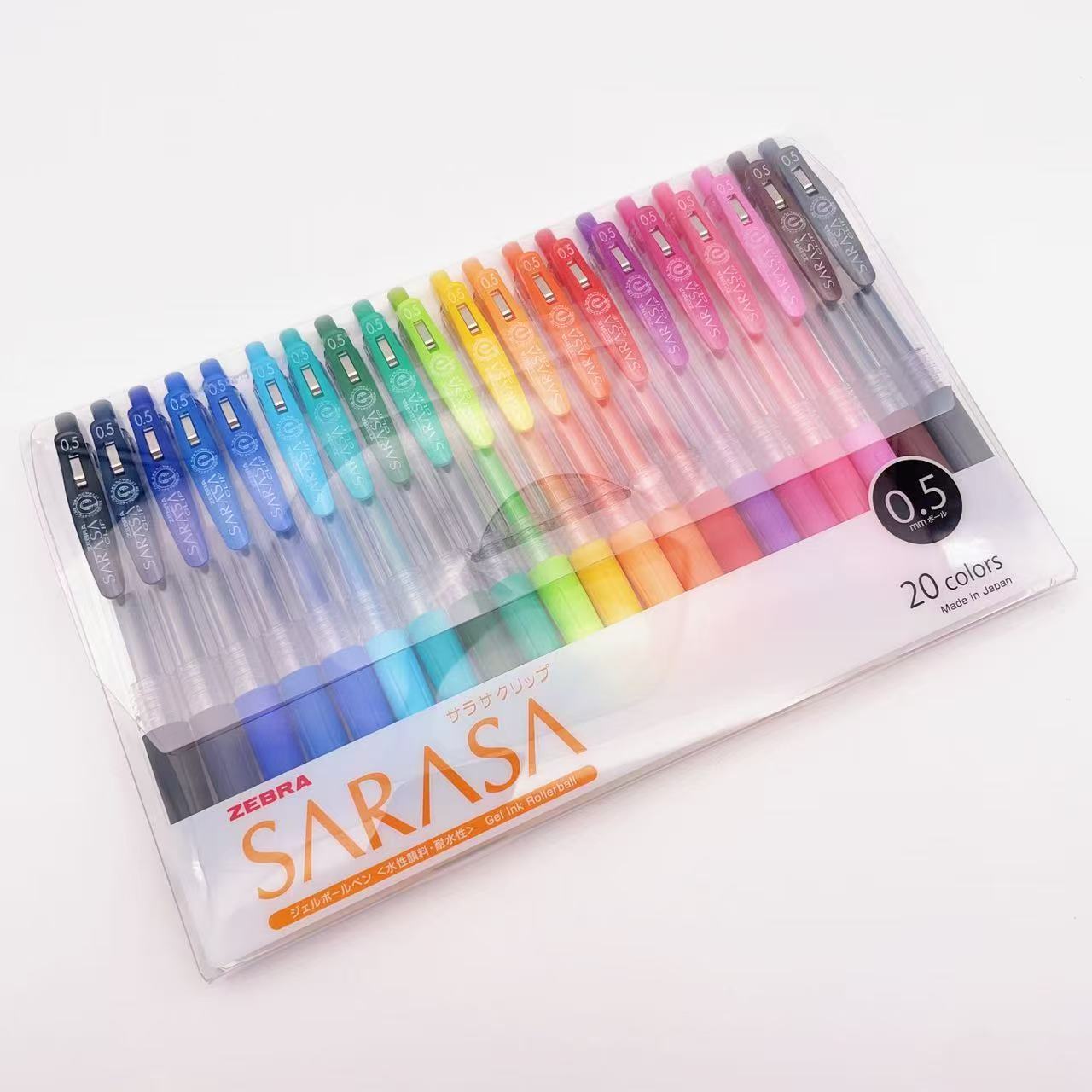 Zebra Sarasa Clip Gel Ink Pen 5/10/20 Colors Set 0.5mm