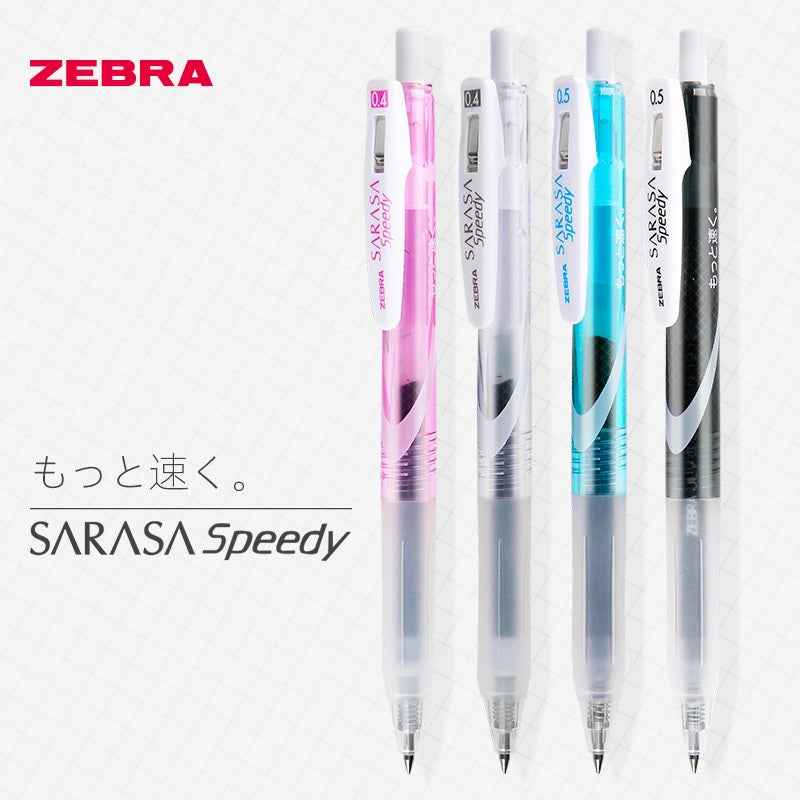 Zebra Sarasa Speedy Gel Pen,Black Ink,0.4/0.5mm,3 Pack