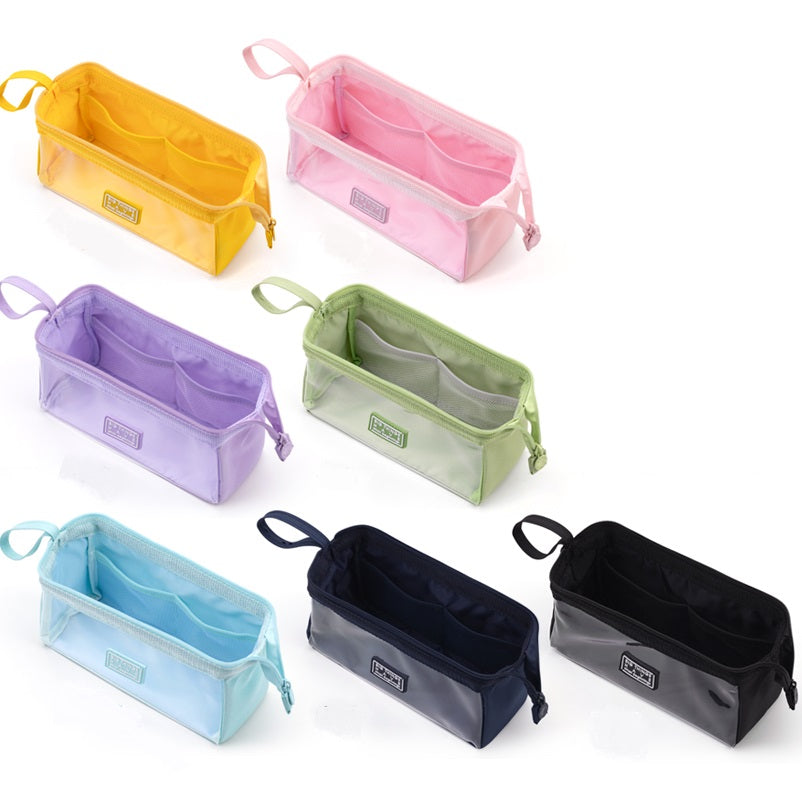 Angoo Boat-Shaped Clear TPU Pencil Case Large Capacity for Students