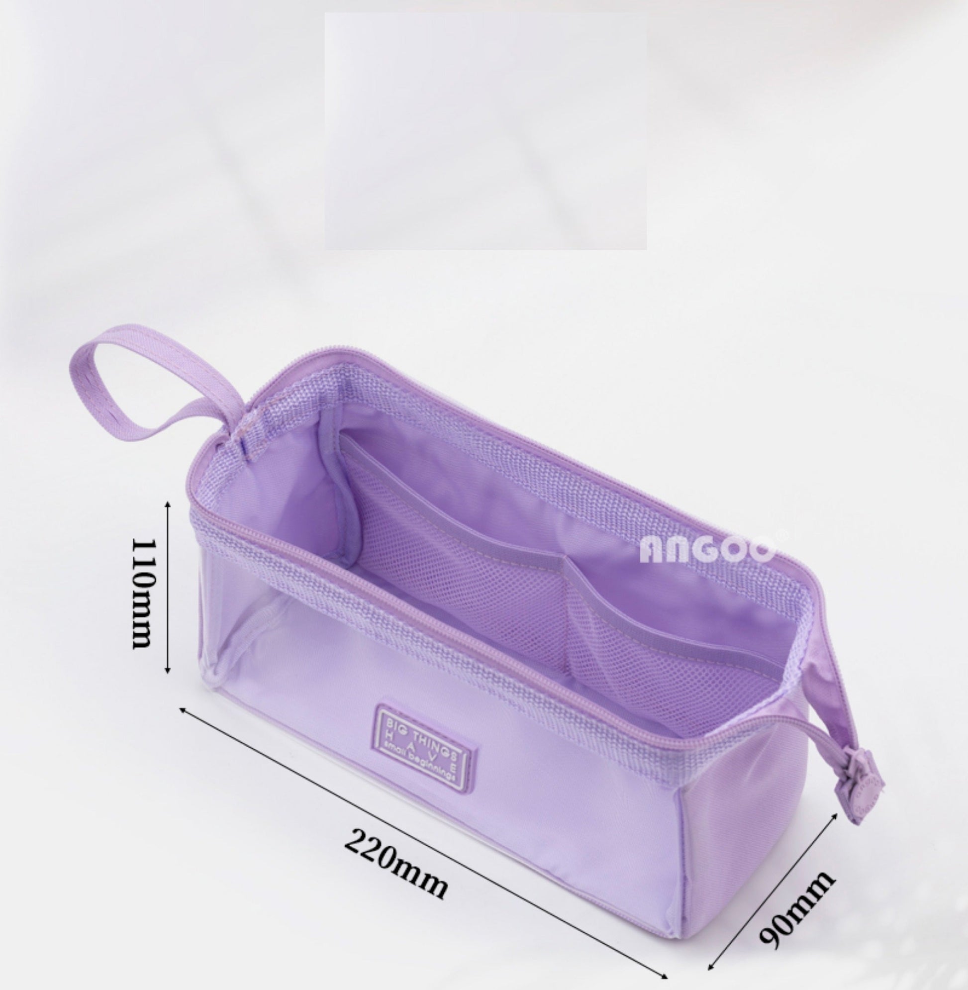 Angoo Boat-Shaped Clear TPU Pencil Case Large Capacity for Students