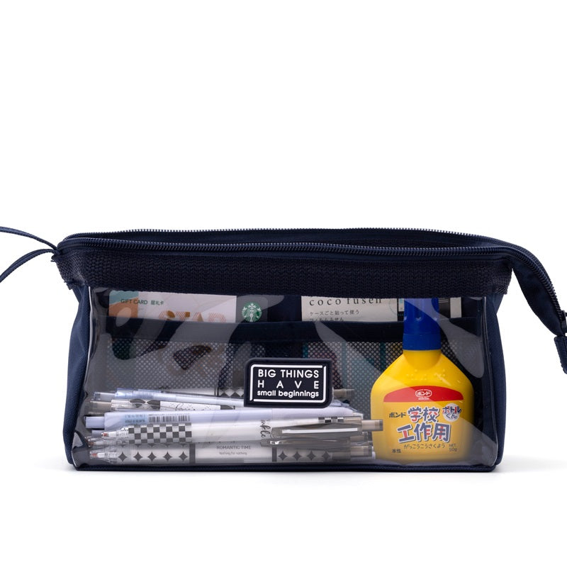 Angoo Boat-Shaped Clear TPU Pencil Case Large Capacity for Students