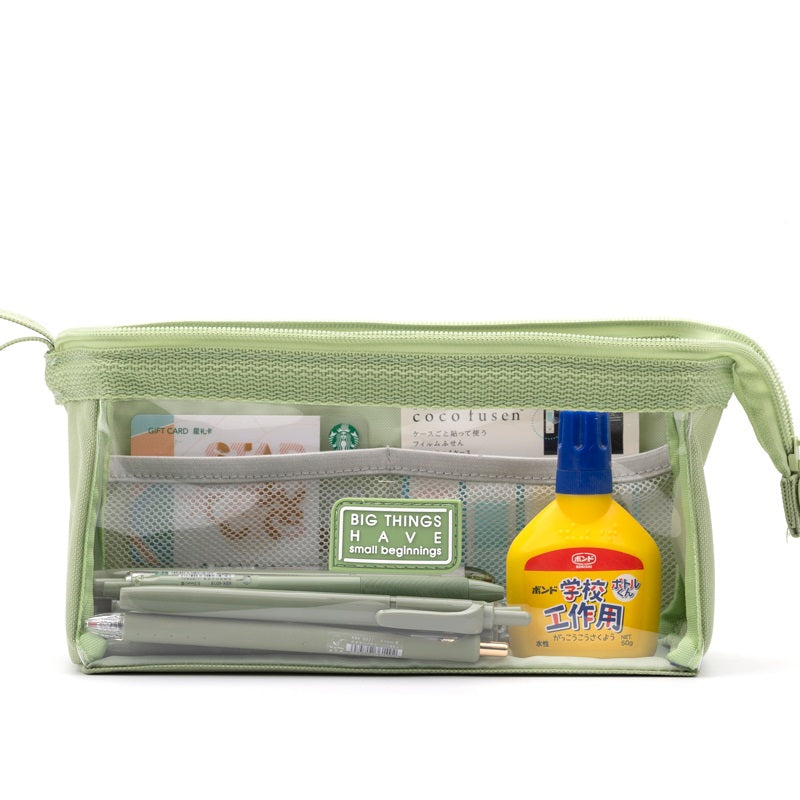 Angoo Boat-Shaped Clear TPU Pencil Case Large Capacity for Students