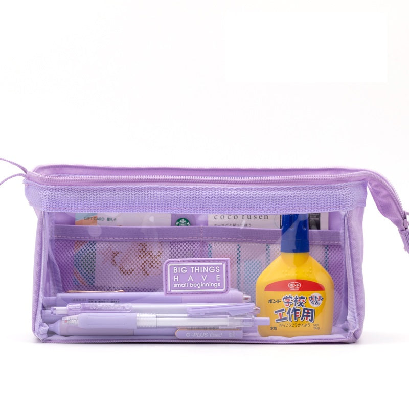 Angoo Boat-Shaped Clear TPU Pencil Case Large Capacity for Students