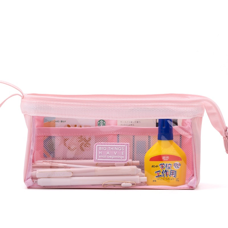 Angoo Boat-Shaped Clear TPU Pencil Case Large Capacity for Students