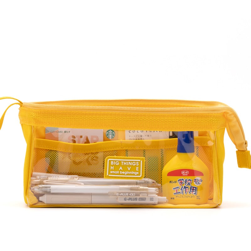 Angoo Boat-Shaped Clear TPU Pencil Case Large Capacity for Students