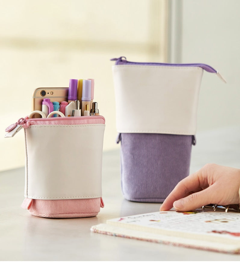 Angoo Stand-Up Pencil Case Pull-Down Pen Holder
