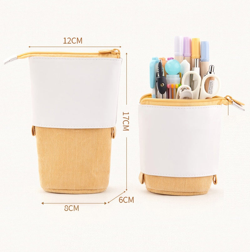 Angoo Stand-Up Pencil Case Pull-Down Pen Holder
