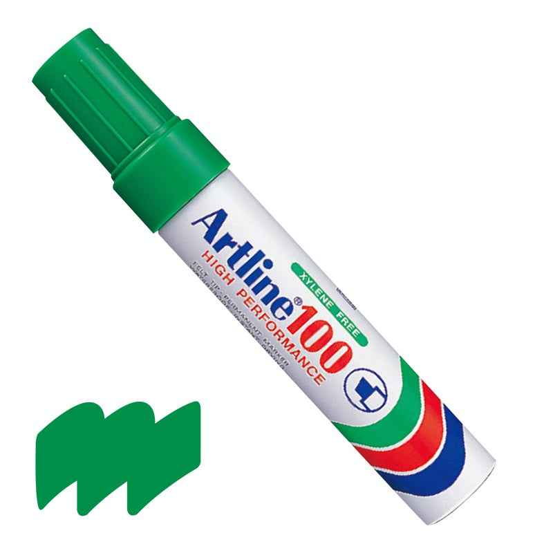 Artline 100,Permanent Marker,7.5-12mm Chisel Tip Big Nib