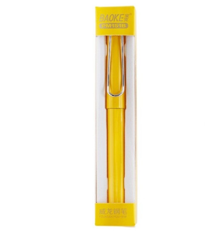Baoke 0.5mm Black Ink Veyron Fountain Pen-PM151 Yellow