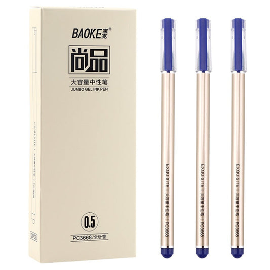 Baoke EXQUISITE 0.5mm Jumbo Gel Ink Pen 12 Pack 0.5mm Blue