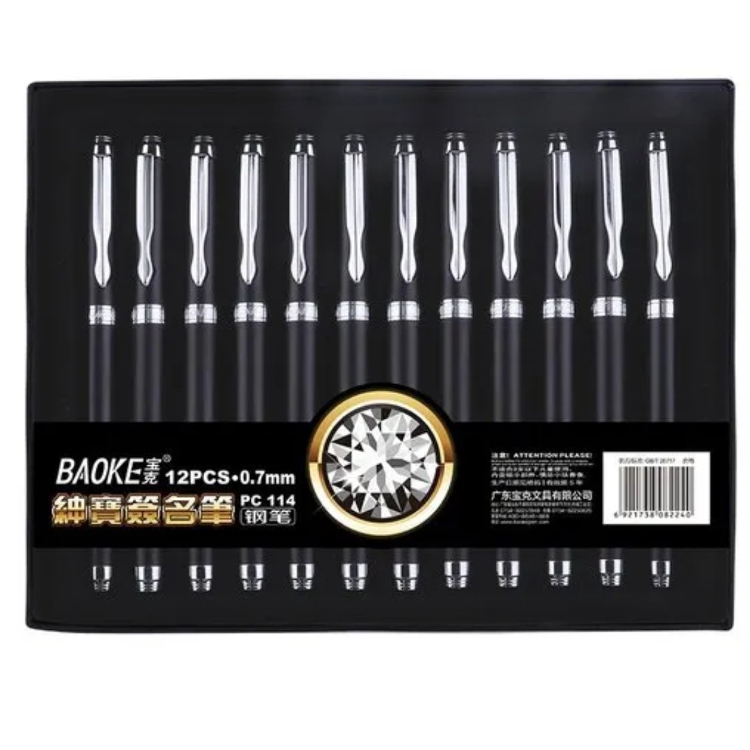 Baoke 0.7mm Black Ink Metal Shenbao Signature Fountain Pen