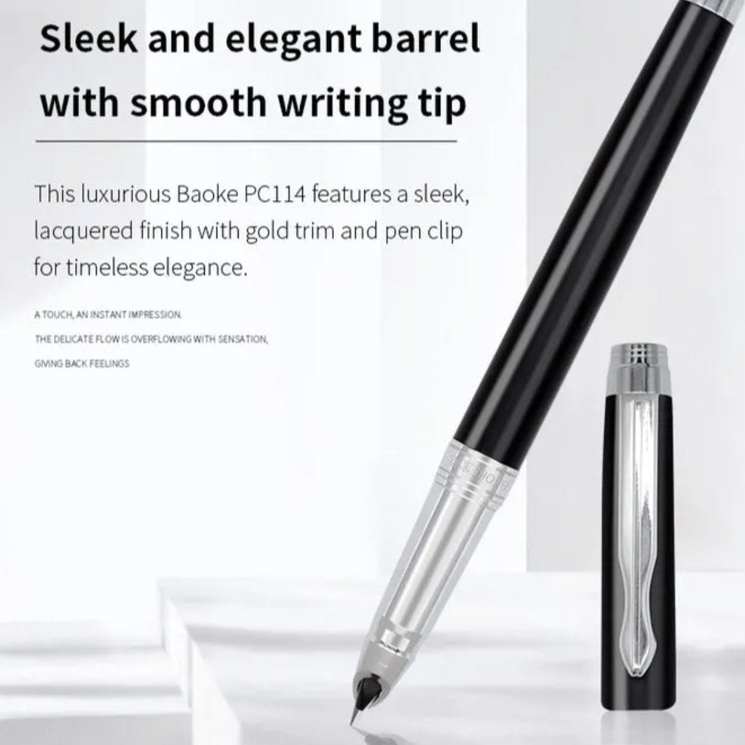 Baoke 0.7mm Black Ink Metal Shenbao Signature Fountain Pen