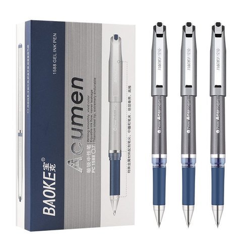 Baoke 0.7mm Gel Pen PC1588 (Pack of 12) 0.7mm Blue