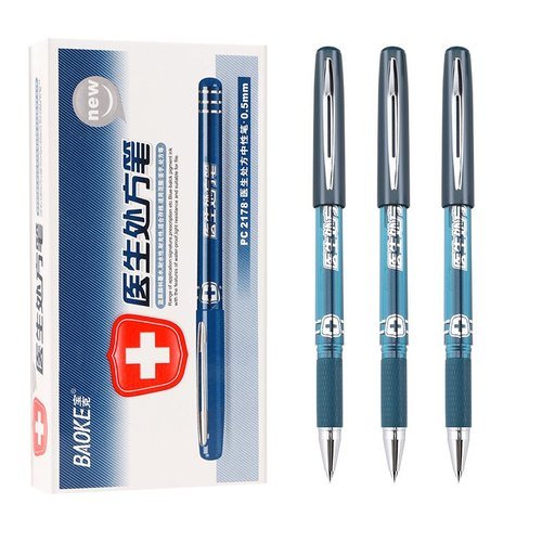 Baoke Blue 0.5mm Gel Pen Pack of 12 (PC 2178) 0.5mm Blue