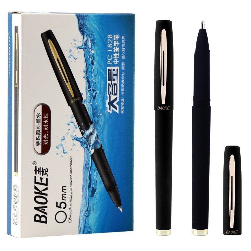 Baoke PC1828 Gel Ink Pens 0.5mm-Pack Of 12 0.5mm Black
