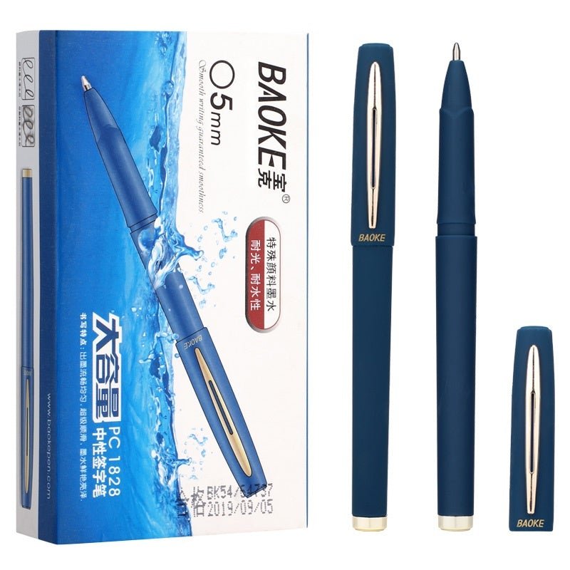 Baoke PC1828 Gel Ink Pens 0.5mm-Pack Of 12 0.5mm Blue