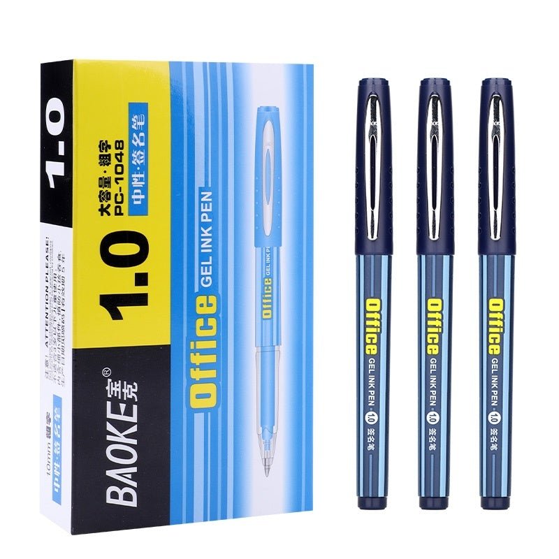 Baoke Gel Ink Pens 1.0mm (Pack of 12)- PC1048 1.0mm Blue
