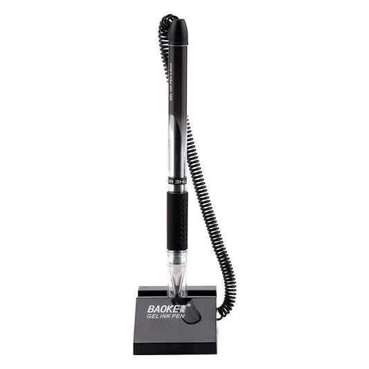 Baoke Gel ink Table Top Pen 6 Pack 0.5mm Black Black