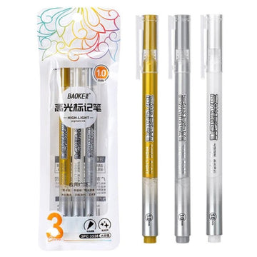 Baoke Highlighter Marker Pen 3/8 Color Set