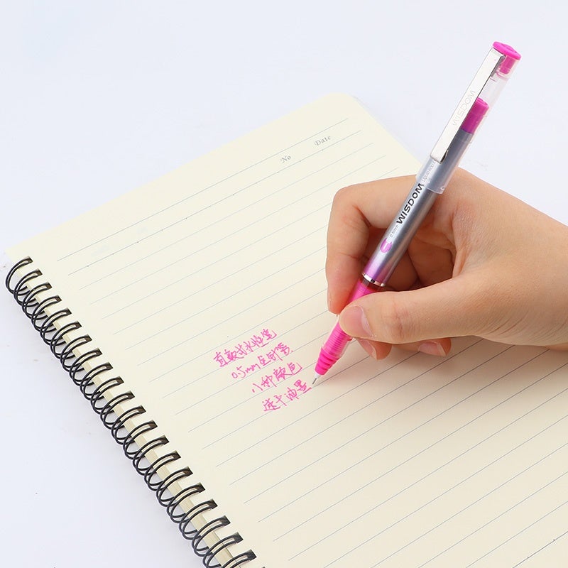 Baoke Wisdom 0.5mm Ink Rollerball Pen-BK118 (Pack of 12) 0.5mm Pink