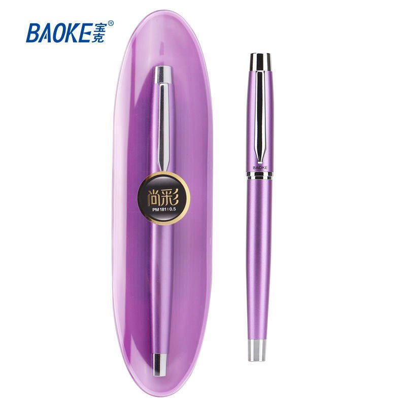 Baoke (PM181) 0.5mm Black Ink Gel Pen 0.5mm Purple