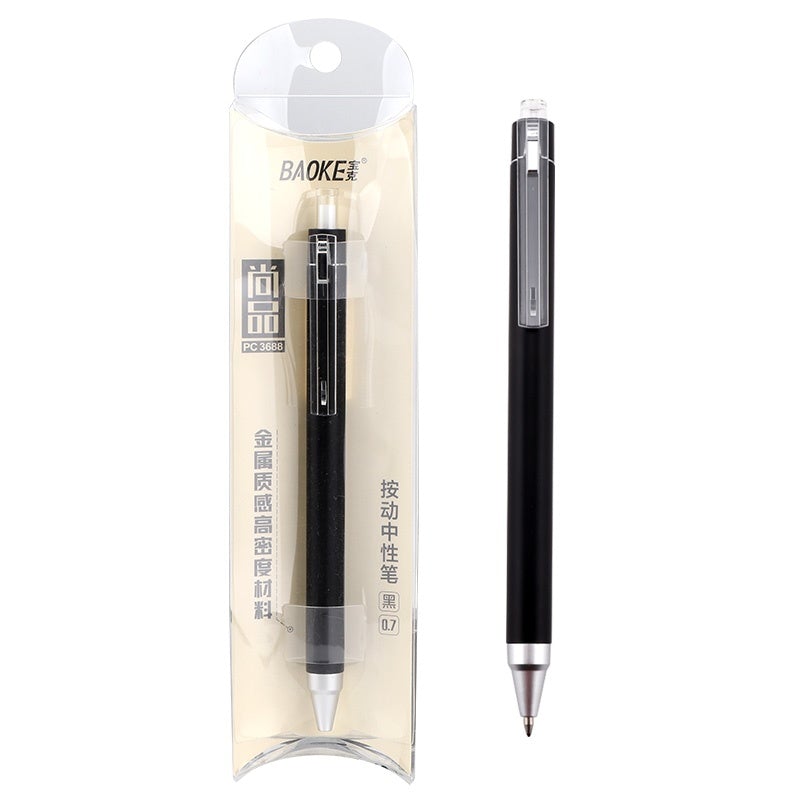 Baoke Retraceable Gel Pen PC3688 0.7mm 0.7mm Black Black