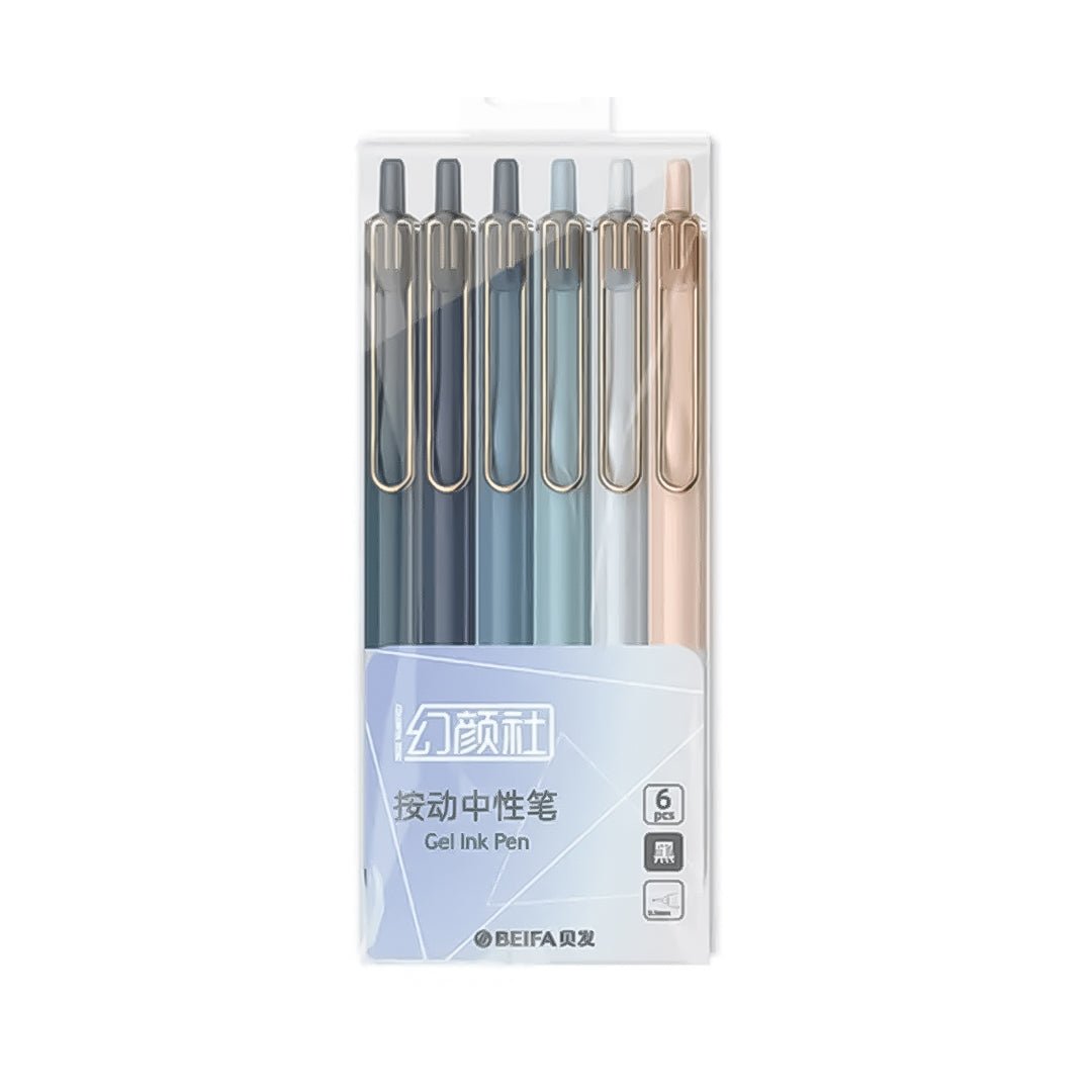 Beifa Morandi Retractable Gel Pen Black 0.5mm 0.5mm