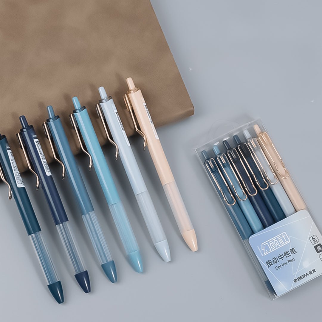 Beifa Morandi Retractable Gel Pen Black 0.5mm