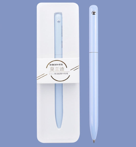 Beifa Morandi Twist Metal Matte Gel Pen 0.5mm Light blue