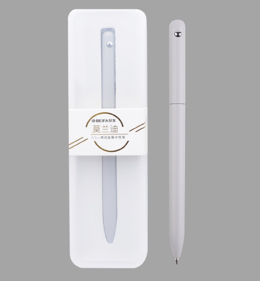 Beifa Morandi Twist Metal Matte Gel Pen 0.5mm Grey