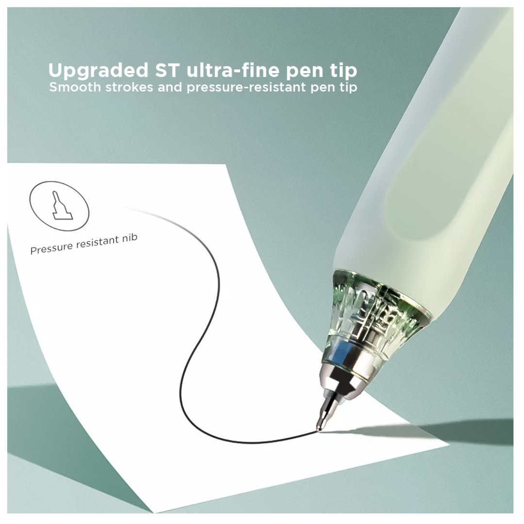 Beifa Ometta Push Silent Gel Pen with 2 Refills