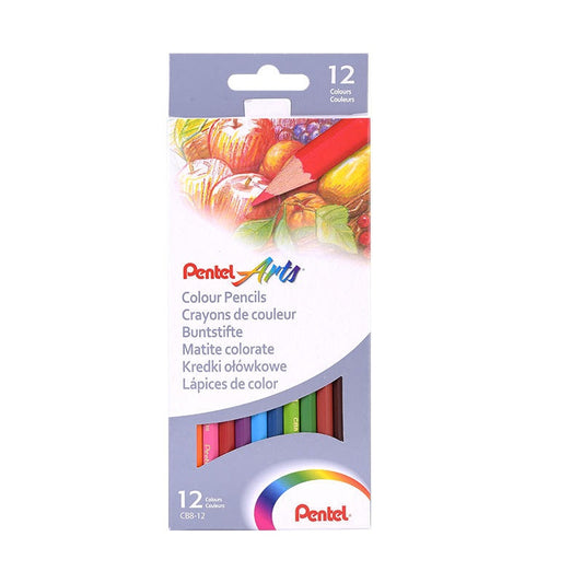 Pentel Arts Colored Pencils,12/24 Assorted Colors 12 Pack