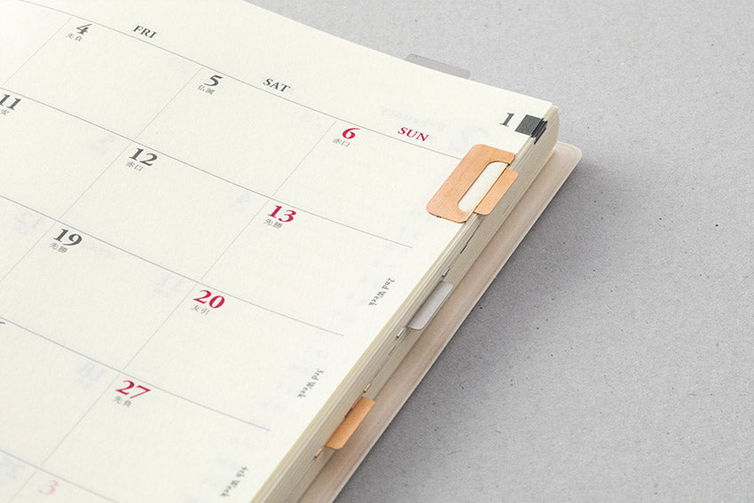 Midori Copper Silver Index Clips 8 Pieces