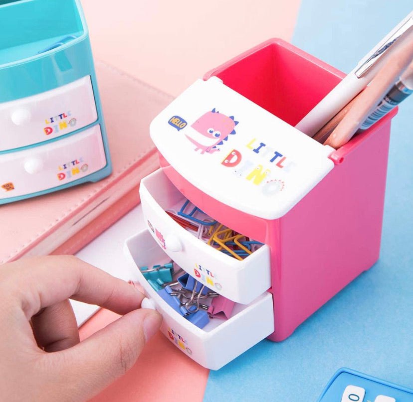 Deli Pen Stand Holder Blue Pink -9136 Pink