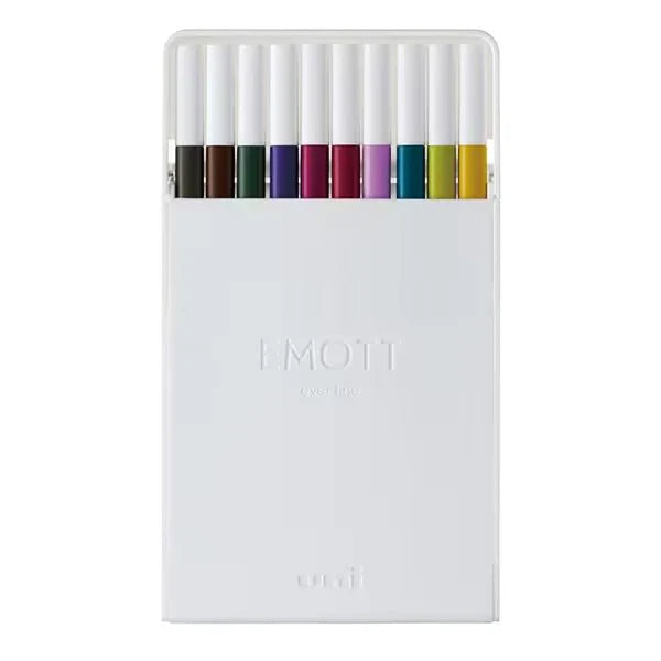 Uni EMOTT Water Based Felt-Tip Pen 10 Color Set