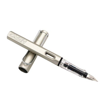 Hero 359B Dazzle Fountain Pen Old Silver