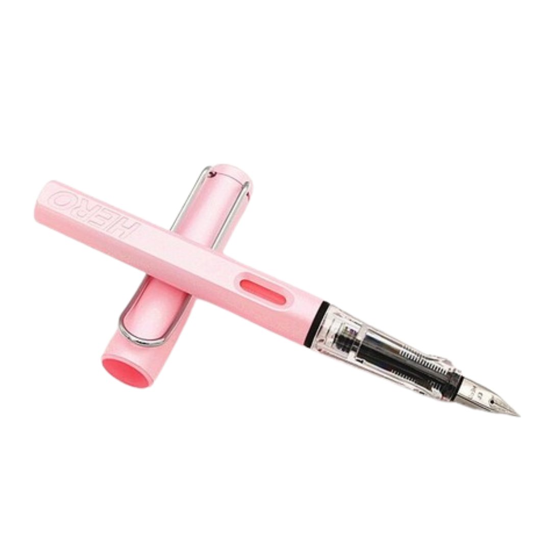 Hero 359B Dazzle Fountain Pen Pink