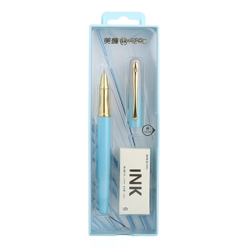 Hero 6179A Fountain Pen and Ink Gift Set Turquoise