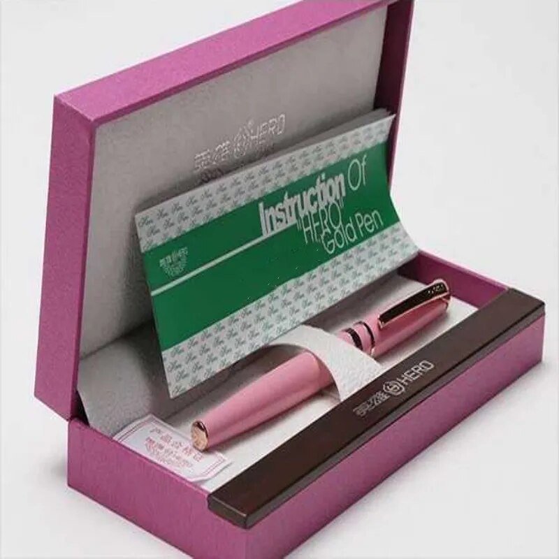 Hero H701 10K Gold Nib Fountain Pen Pink